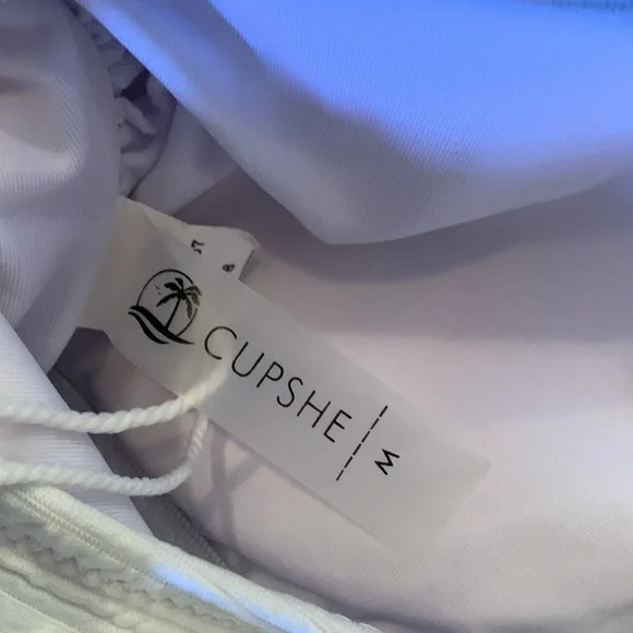 Cupshe Blue and White One Shoulder One-Piece Swimsuit - Picture 8 of 8